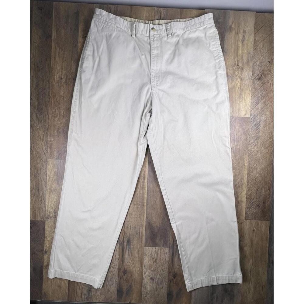 Fieldmaster Khaki Chino Canvas Work Hiking Formal Pants 40x32 Beige Wide High .